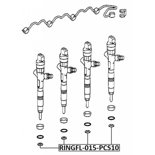 RINGFL-015-PCS10 - Tiivisterengas, ruiskutusventtiili 