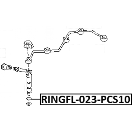 RINGFL-023-PCS10 - Seal Ring, injector 