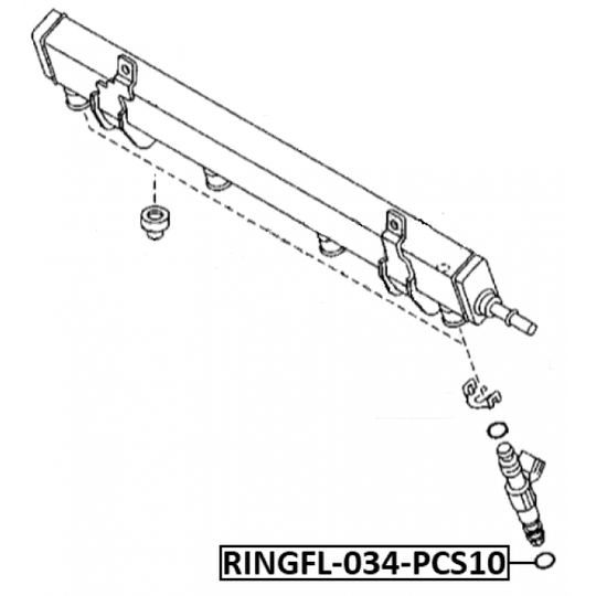 RINGFL-034-PCS10 - Seal Ring, injector 
