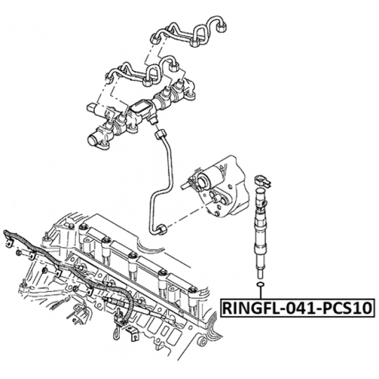 RINGFL-041-PCS10 - Tiivisterengas, ruiskutusventtiili 