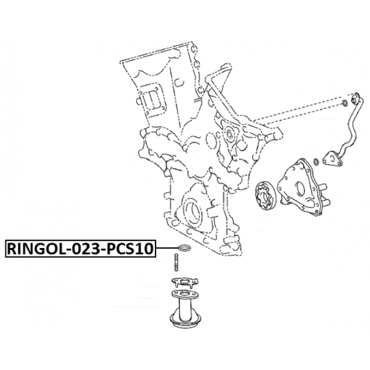 RINGOL-023-PCS10 - Seal, oil pump 