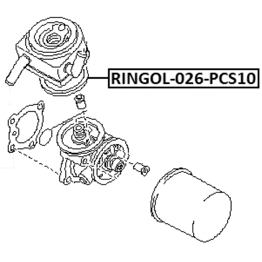 RINGOL-026-PCS10 - Seal, oil cooler 