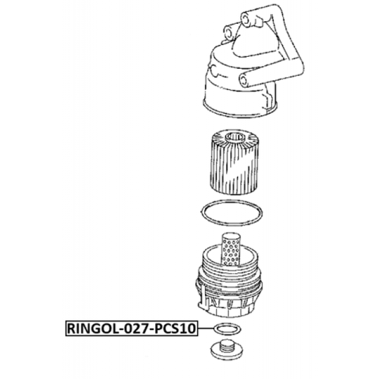 RINGOL-027-PCS10 - Seal Ring, oil drain plug 