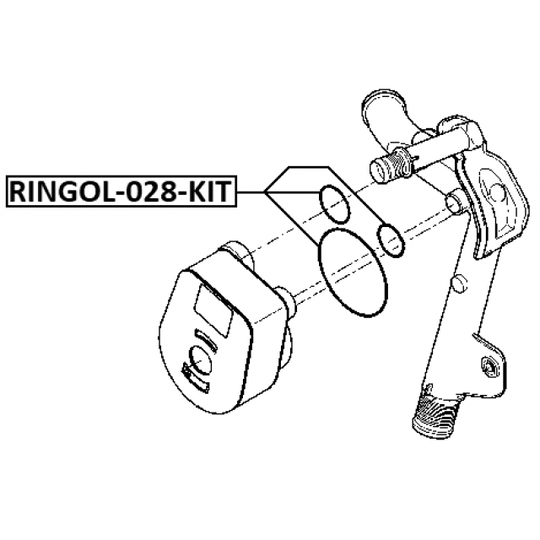 RINGOL-028-KIT - Tiiviste, öljynjäähdytin 