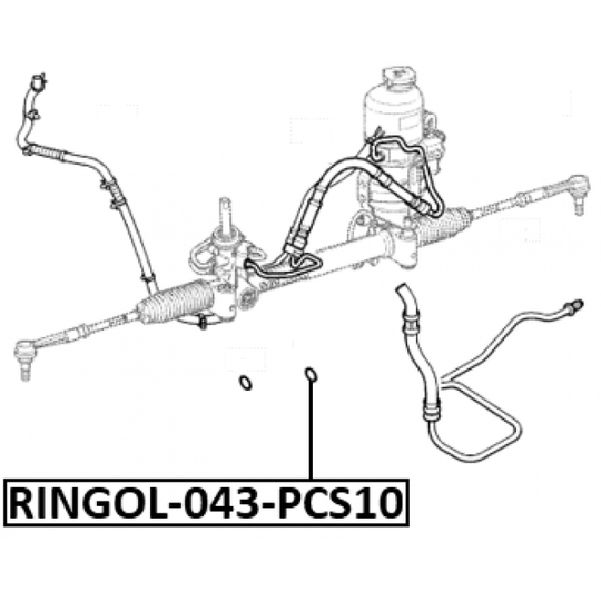 RINGOL-043-PCS10 - Ringtätning, kylvätskerör 