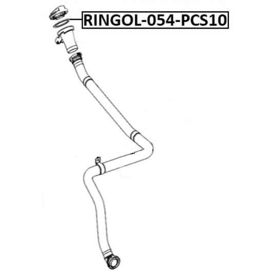 RINGOL-054-PCS10 - Seal, oil filler cap 