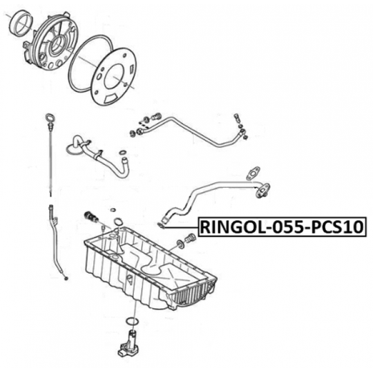 RINGOL-055-PCS10 - Tiiviste, öljyn sisääntulo, (ahdin) 