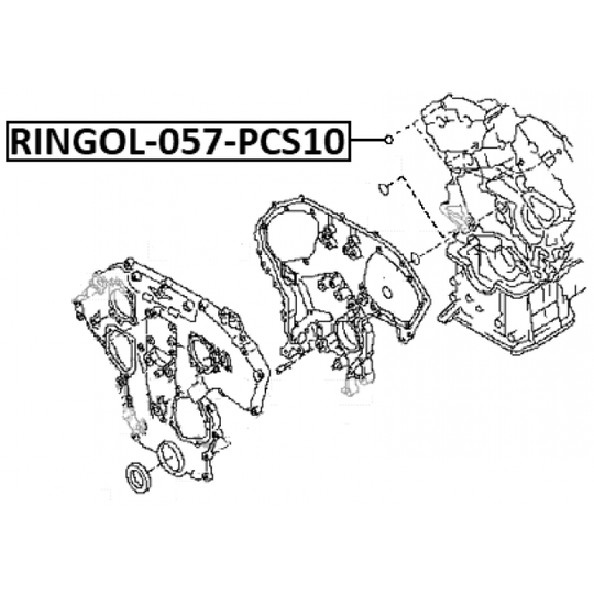 RINGOL-057-PCS10 - Tiiviste, jakopäänkotelon kansi 