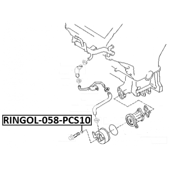 RINGOL-058-PCS10 - Seal, oil cooler 