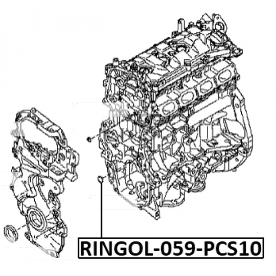 RINGOL-059-PCS10 - Seal, oil pump 