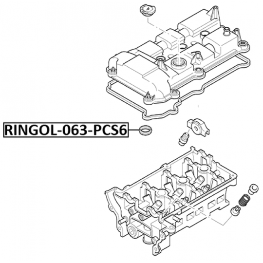 RINGOL-063-PCS6 - Seal Ring, spark plug shaft 