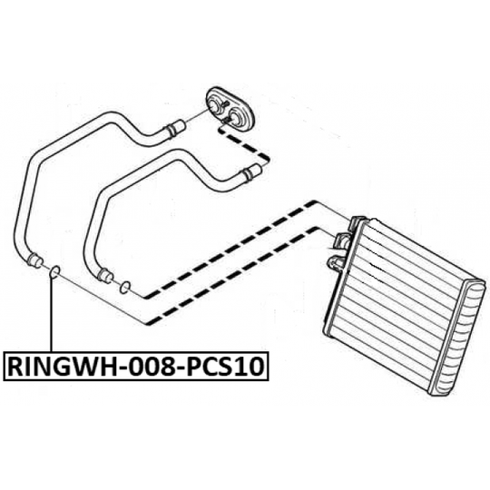 RINGWH-008-PCS10 - Gasket, coolant flange 