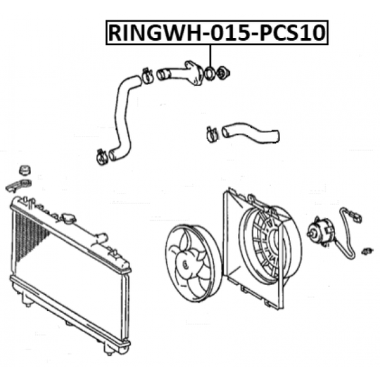 RINGWH-015-PCS10 - Tihend,jahutusvededelikuflants 