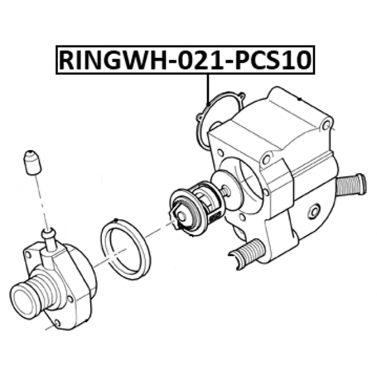 RINGWH-021-PCS10 - Gasket, coolant flange 