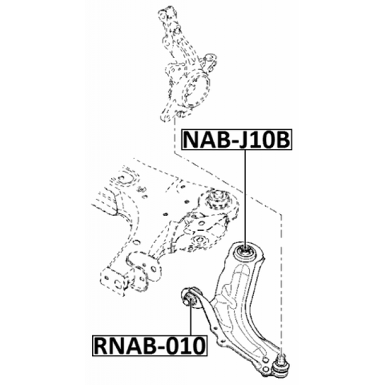 RNAB-010 - Control Arm-/Trailing Arm Bush 
