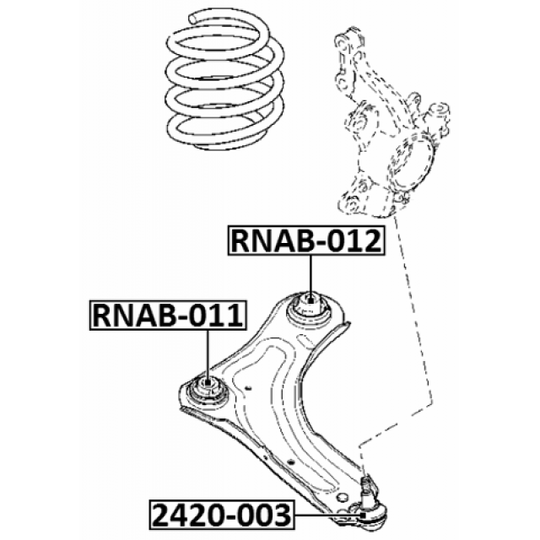 RNAB-011 - Control Arm-/Trailing Arm Bush 