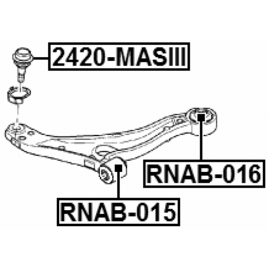 RNAB-015 - Control Arm-/Trailing Arm Bush 