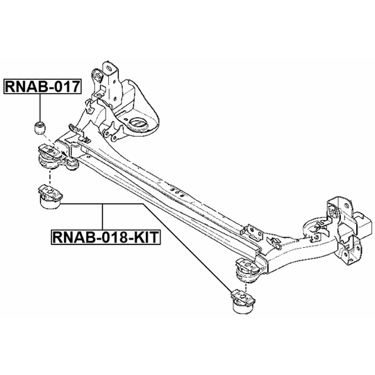 RNAB-018-KIT - Upphängning, axelstomme 