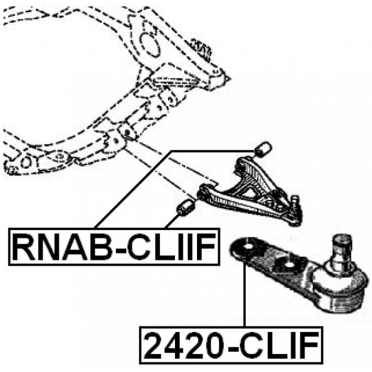 RNAB-CLIIF - Control Arm-/Trailing Arm Bush 
