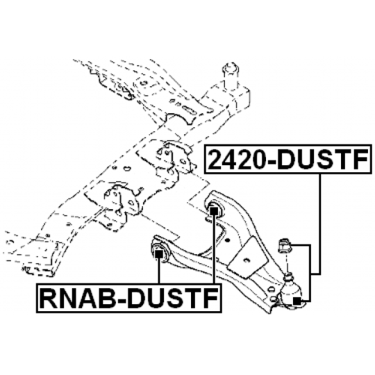 RNAB-DUSTF - Control Arm-/Trailing Arm Bush 
