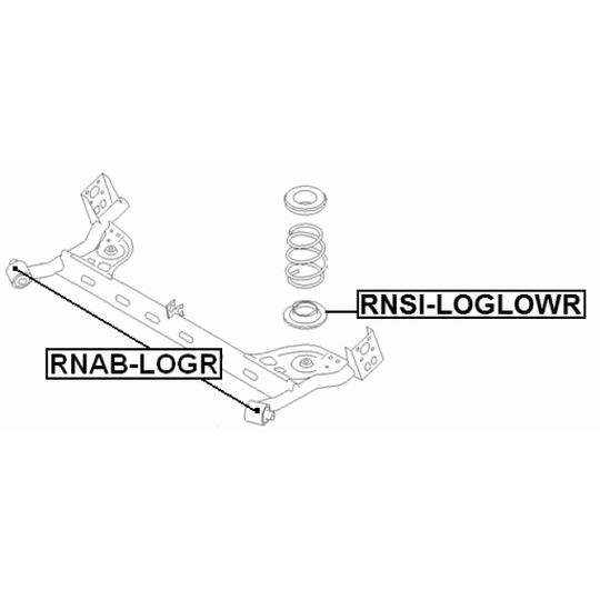 RNAB-LOGR - Mounting, axle beam 