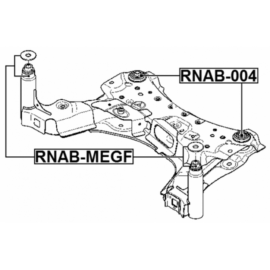 RNAB-MEGF - Mounting, axle beam 