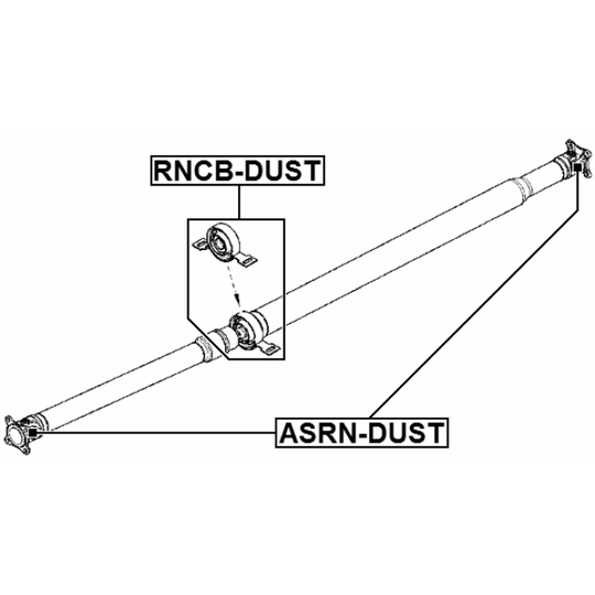 RNCB-DUST - Bearing, propshaft centre bearing 