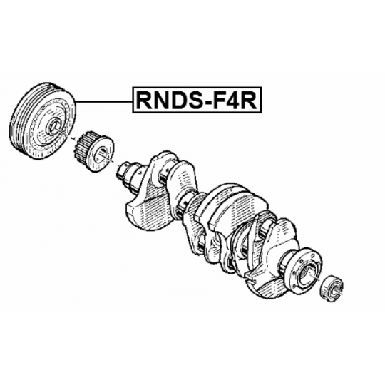 RNDS-F4R - Remskiva, vevaxel 