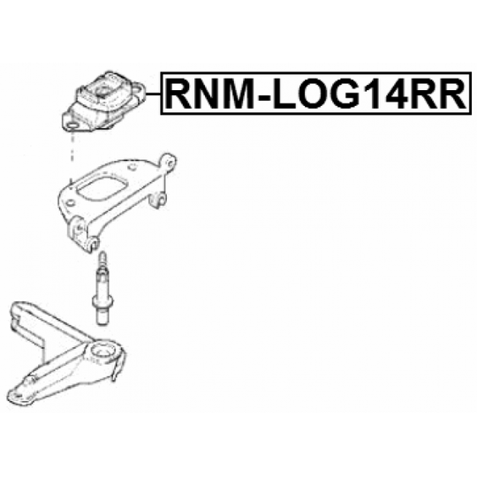 RNM-LOG14RR - Mounting, manual transmission 