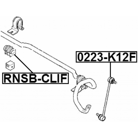 RNSB-CLIF - Bussning, krängningshämare 