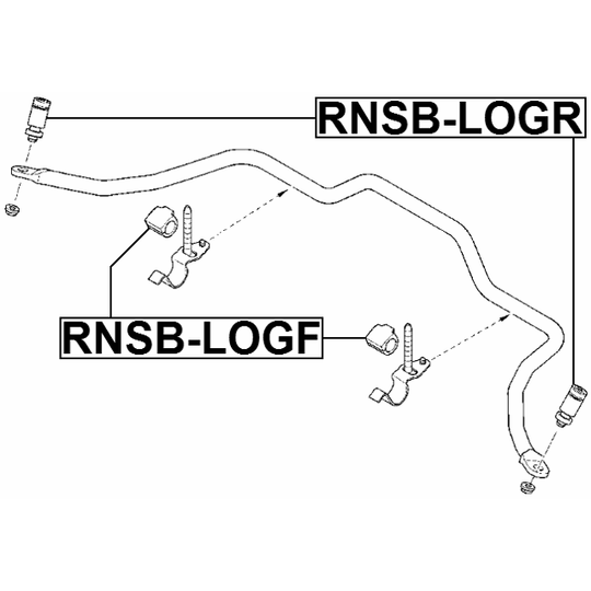 RNSB-LOGF - Bussning, krängningshämare 