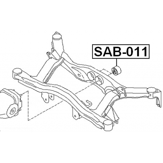 SAB-011 - Mounting, axle beam 