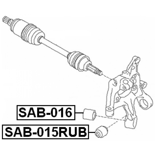 SAB-015RUB - Bush, control arm mounting 