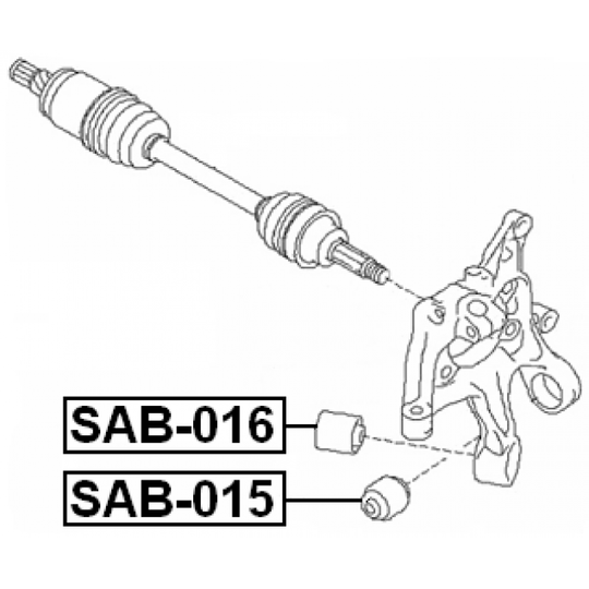 SAB-016 - Bush, control arm mounting 