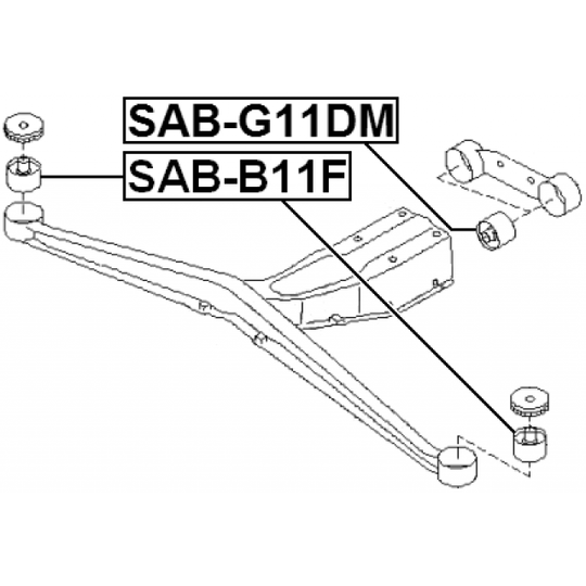 SAB-G11DM - Kiinnitys, tasauspyörästö 