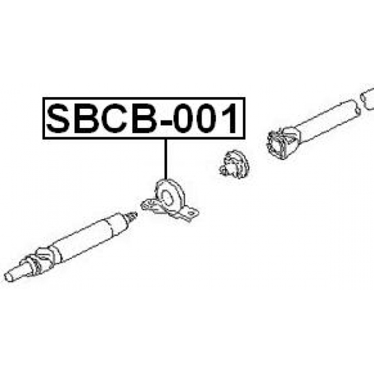 SBCB-001 - Bearing, propshaft centre bearing 