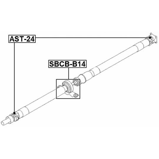 SBCB-B14 - Bearing, propshaft centre bearing 
