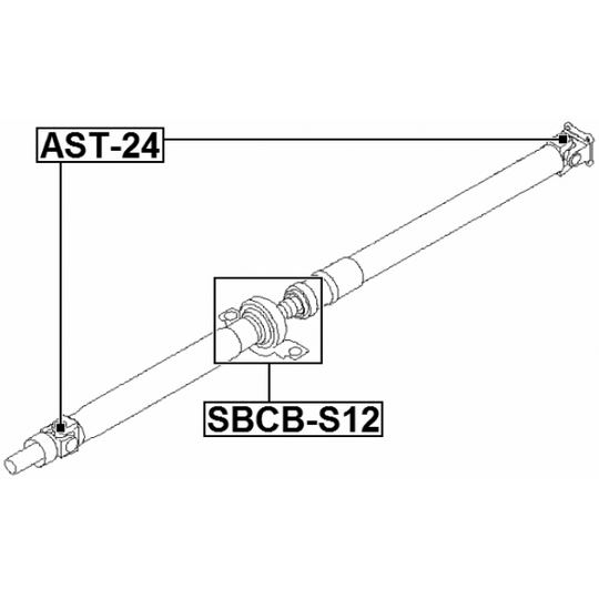 SBCB-S12 - Bearing, propshaft centre bearing 
