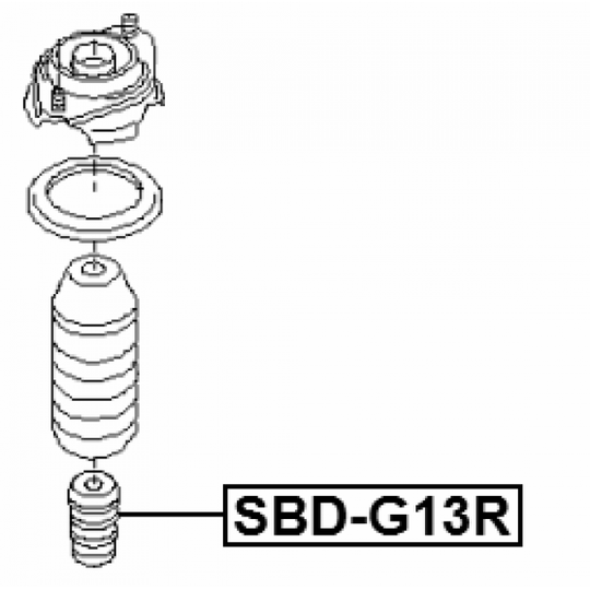 SBD-G13R - Rubber Buffer, suspension 