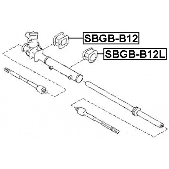 SBGB-B12L - Mounting, steering gear 