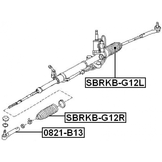 SBRKB-G12L - Bellow, steering 