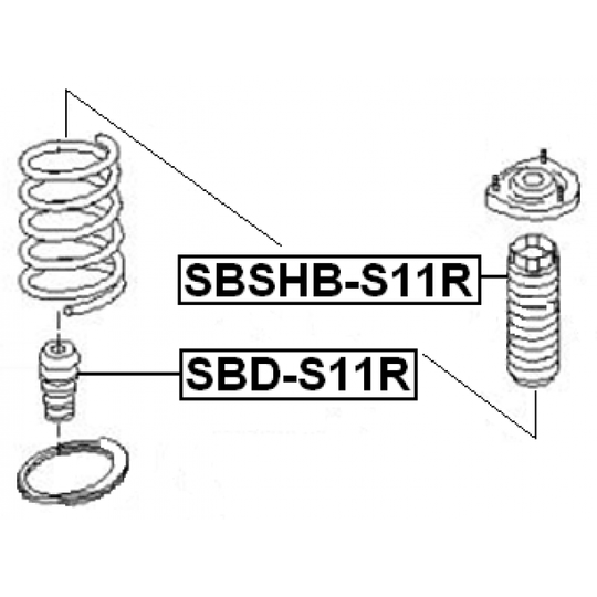 SBSHB-S11R - Skyddskåpa/bälg, stötdämpare 