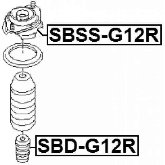 SBSS-G12R - Mounting, shock absorbers 