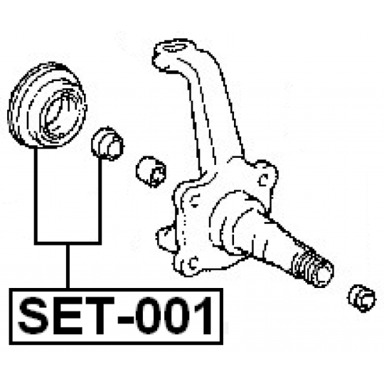 SET-001 - Reparationssats, styrspindel 