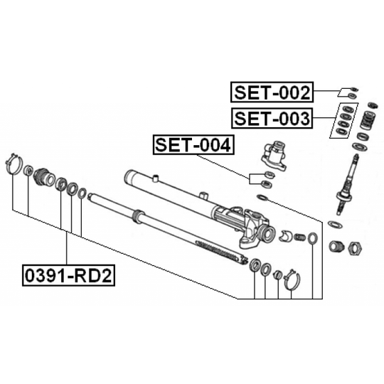 SET-002 - Repair Kit, steering gear 