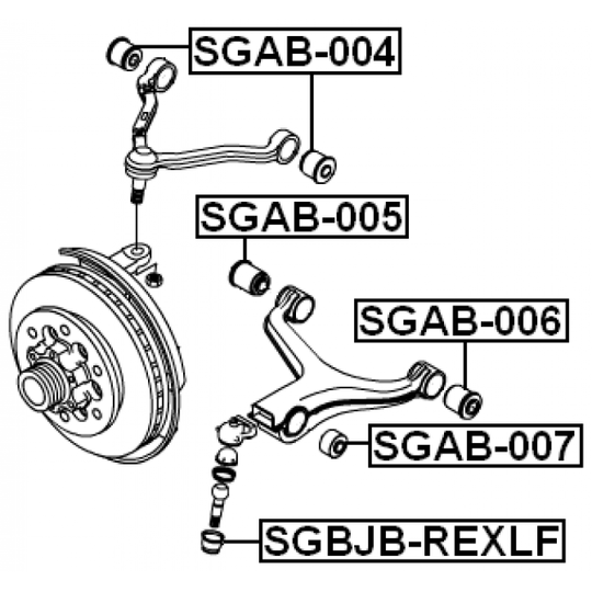 SGAB-006 - Control Arm-/Trailing Arm Bush 