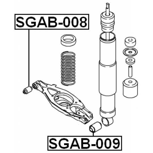 SGAB-008 - Control Arm-/Trailing Arm Bush 
