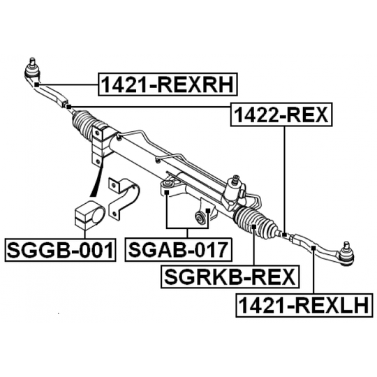 SGAB-017 - Mounting, steering gear 