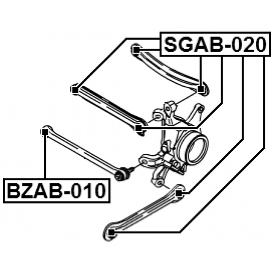 SGAB-020 - Control Arm-/Trailing Arm Bush 