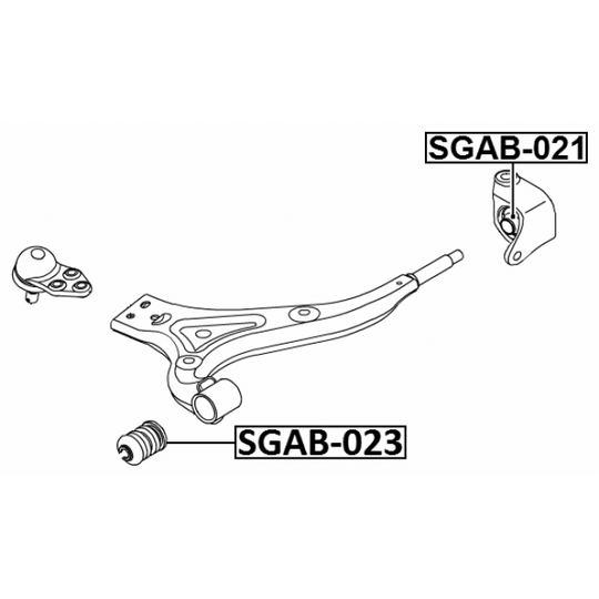 SGAB-021 - Control Arm-/Trailing Arm Bush 